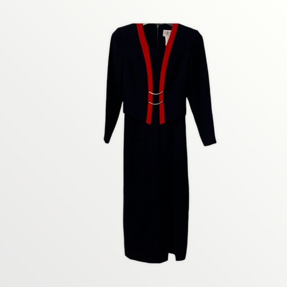 Julian Taylor Dresses & Skirts - Julian Taylor Vintage Navy Dress sz 6
